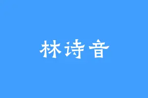 林诗音