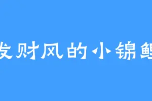 发财风的小锦鲤