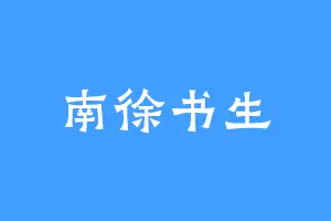 南徐书生