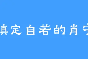 镇定自若的肖宁