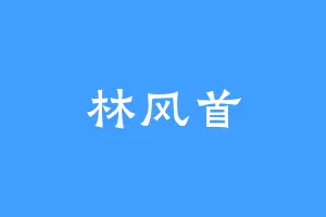 林风首