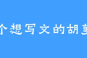 一个想写文的胡萝卜