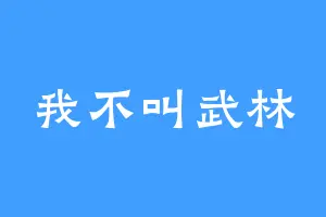 我不叫武林
