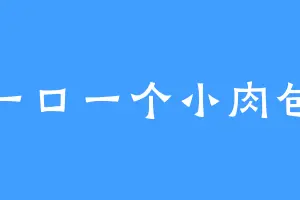 一口一个小肉包