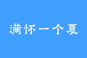 满怀一个夏