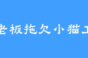 霉老板拖欠小猫工资
