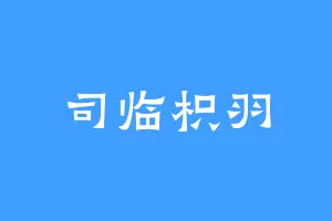 司临枳羽