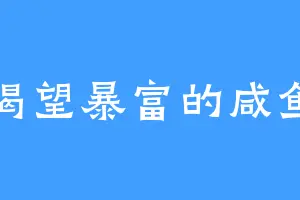 渴望暴富的咸鱼