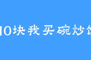 v10块我买碗炒饭