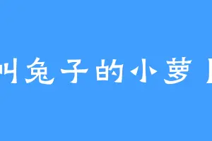 叫兔子的小萝卜