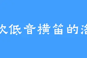 喜欢低音横笛的洛某