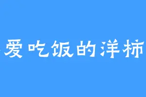 不爱吃饭的洋柿子