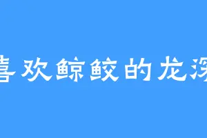 喜欢鲸鲛的龙深