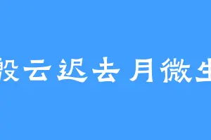 殷云迟去月微生
