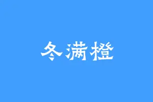 冬满橙