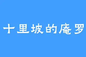 十里坡的庵罗