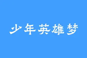 少年英雄梦