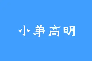 小弟高明