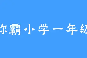 称霸小学一年级