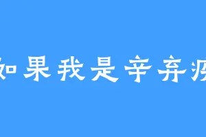 如果我是辛弃疾