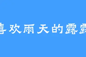 喜欢雨天的露露