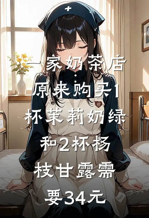 一家奶茶店原来购买1杯茉莉奶绿和2杯杨枝甘露需要34元